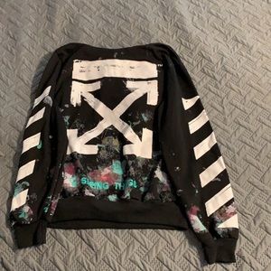 Off white hoodie seeing things